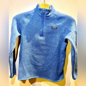 Patagonia Kids L (12) Better Sweater 1/4 Zip Blue